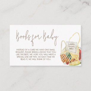 Locally Grown Farmers Market Books for Baby Enclosure Card