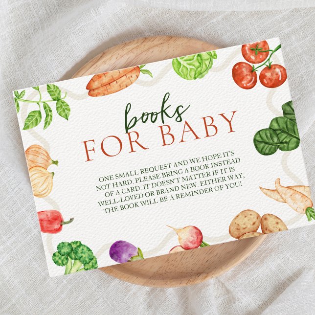 Locally Grown | Farmers Market Books for Baby Enclosure Card (books for baby farmers market vegetables locally grown baby)