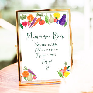 Locally Grown Farmers Market Books Mimosa Bar Sign