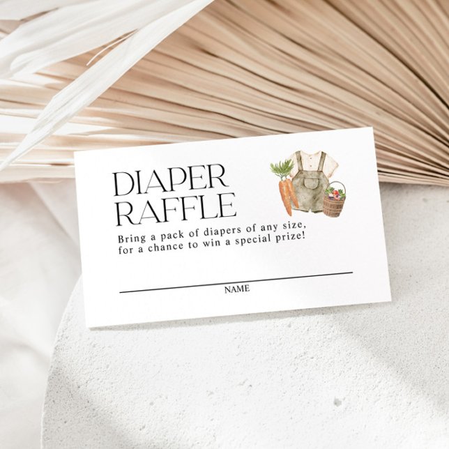 Locally Grown Farmers Market Diaper Raffle Enclosure Card (Creator Uploaded)