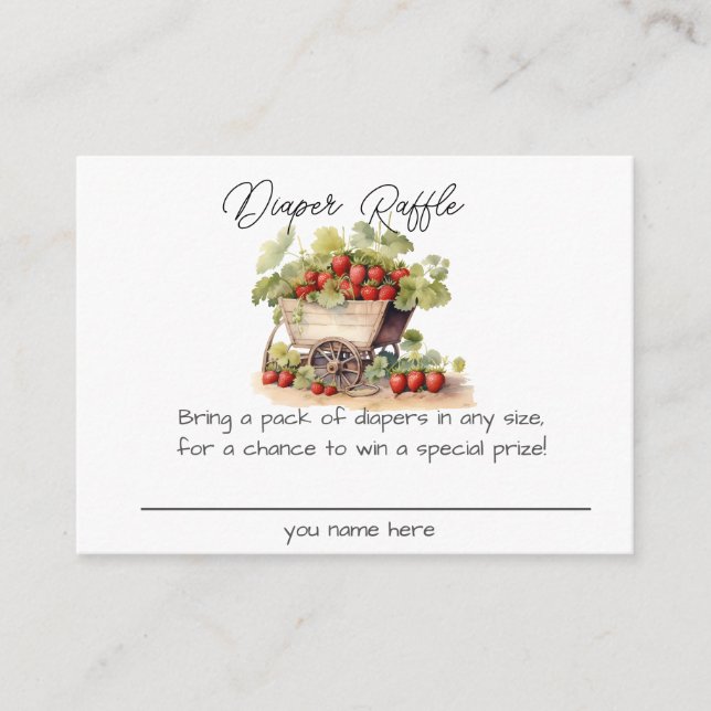 Locally Grown Farmer's Market Diapper Raffle Enclosure Card (Front)