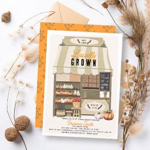 Locally Grown Farmers' Market Fall Baby Shower Invitation