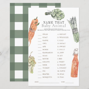Locally Grown Farmers Market Name the Baby Animal