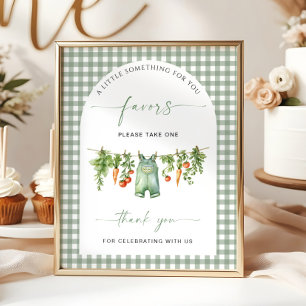 Locally Grown Favours Sign Vegetables Clothes Line