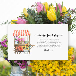 Locally grown flowers - books for baby ticket enclosure card