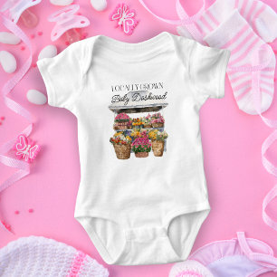 Locally Grown Flowers Farmer's Market Floral Shop Baby Bodysuit