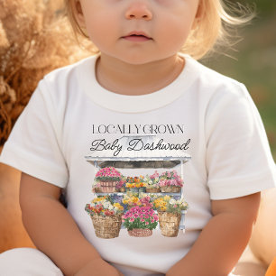 Locally Grown Flowers Farmer's Market Floral Shop Baby T-Shirt