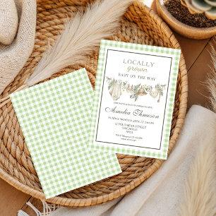 Locally Grown Fresh Farmers Market, Baby shower Invitation