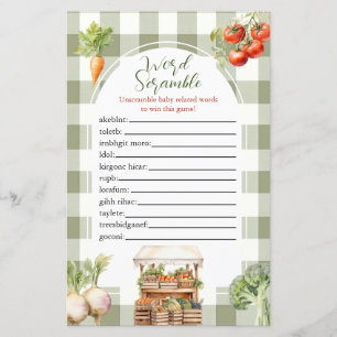 Locally Grown Fresh Market Word Scramble Game