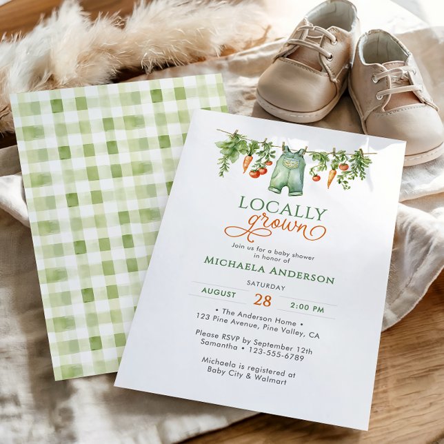 Locally Grown Gender-Neutral Baby Shower Invitation (Creator Uploaded)
