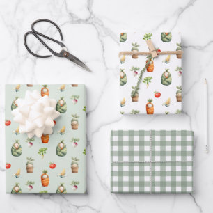 Locally Grown Gift Wrap Gingham Wrapping Paper 