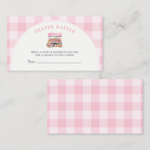 Locally Grown Girl Baby Shower Diaper Raffle Enclosure Card