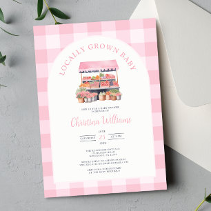 Locally Grown Girl Baby Shower Invitation