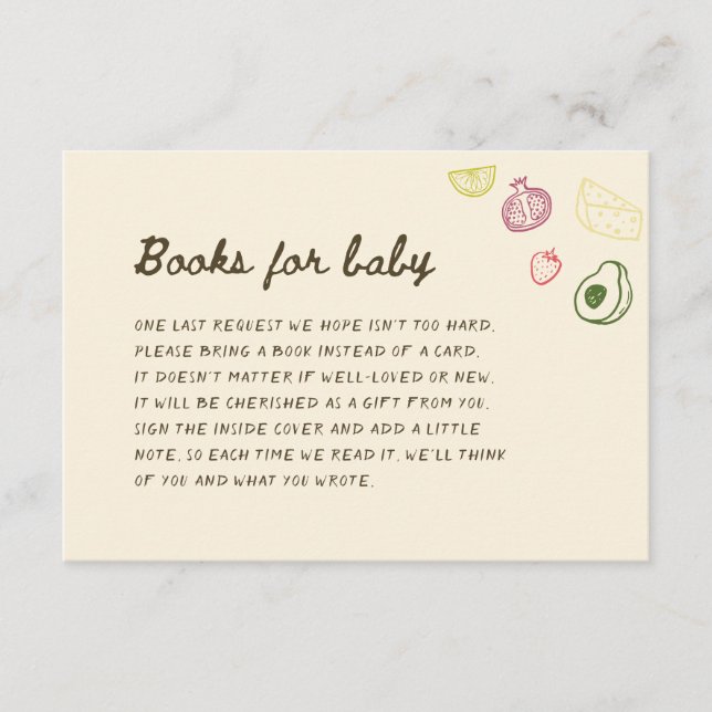 Locally Grown Hand Drawn Books for Baby Enclosure Card (Front)