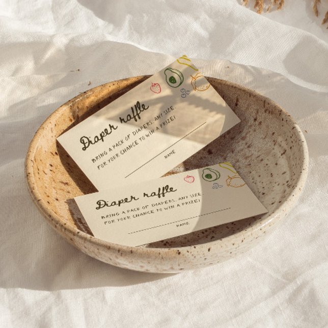 Locally Grown Hand Drawn Diaper Raffle Enclosure Card (Creator Uploaded)