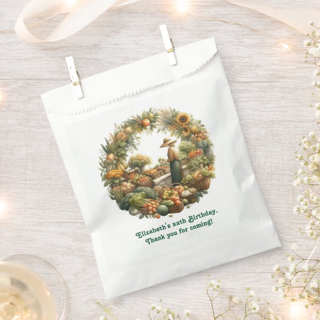 Locally Grown - Harvest Market Birthday Party Favour Bag (Clipped)