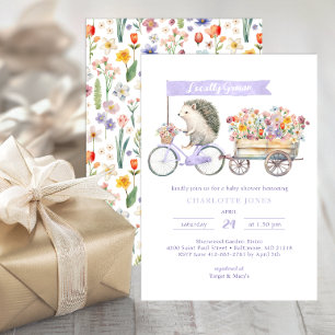 Locally Grown Hedgehog Baby Shower Invitation 