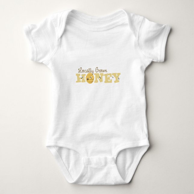 Locally Grown Honey Baby Bodysuit (Front)