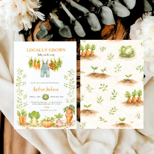 Locally Grown Little Sprout Garden Baby Shower Invitation