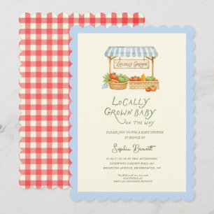 Locally Grown Market  Baby Shower  Invitation