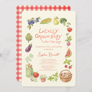 Locally Grown Market Baby Shower Invitation
