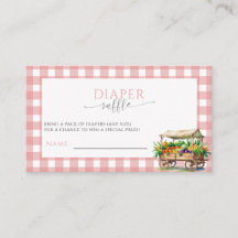 Locally Grown Pink Baby girl Shower Diaper Raffle