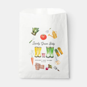 Locally Grown Pink Boots Garden Baby Shower Favour Bag
