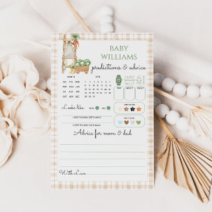 Locally Grown Prediction Baby Shower Game