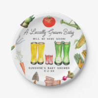 Locally Grown Red Boots Vegetable Baby Shower