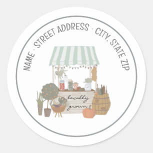 Locally Grown Return Address Sticker