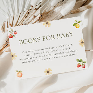 Locally Grown Rustic Baby Shower Books for Baby Enclosure Card