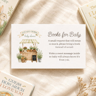 Locally Grown Sage Farmers Market Books for Baby Enclosure Card