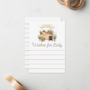 Locally Grown Sage Farmers Market Wishes for Baby Card