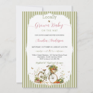 Locally Grown Sweet Garden Vegetable Baby Shower Invitation