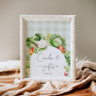 Locally grown vegetables cards and gifts sign