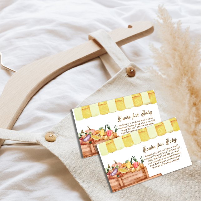 Locally Grown Veggie Fruits Books For Baby Shower Enclosure Card (Locally Grown Veggie Fruits Books For Baby Shower Enclosure Card)