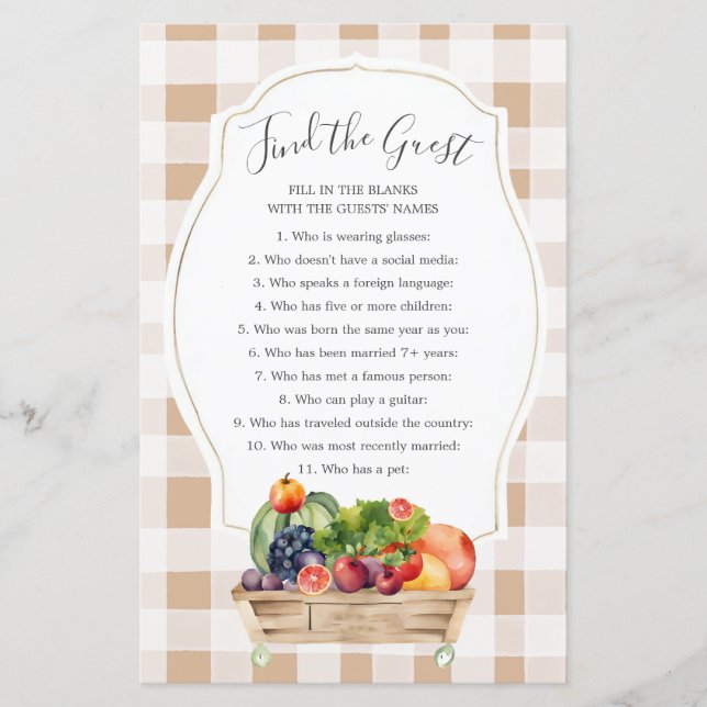 Locally Grown Veggies Farmers Find The Guest Game (Front)