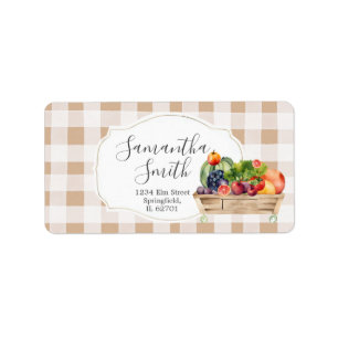 Locally Grown Veggies Farmers Market Address Label