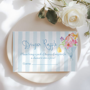 Locally Grown Whimsical Diaper raffle ticket Enclosure Card