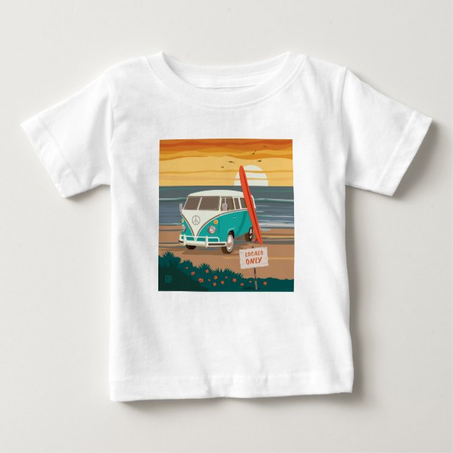 Locals Only | VW Surf Van Baby T-Shirt (Front)