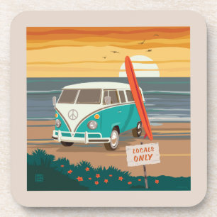Locals Only VW Surf Van Coaster