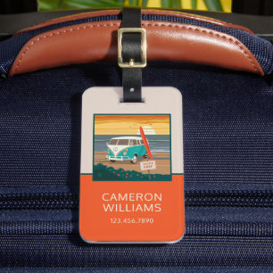 Locals Only VW Surf Van Luggage Tag