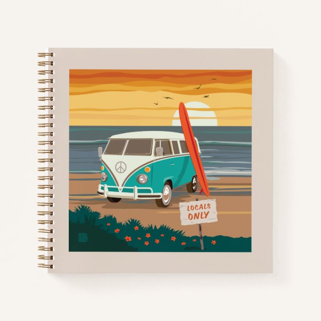 Locals Only | VW Surf Van Notebook (Front)