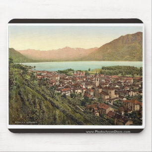 Locarno, general view, Tessin, Switzerland vintage Mouse Pad