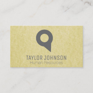 Locator Pin Parchment Business Card