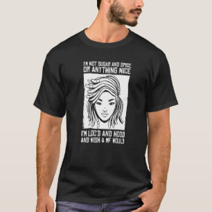 Loc'd And Hood Girls Melanin Afro Locs Hair Dread T-Shirt