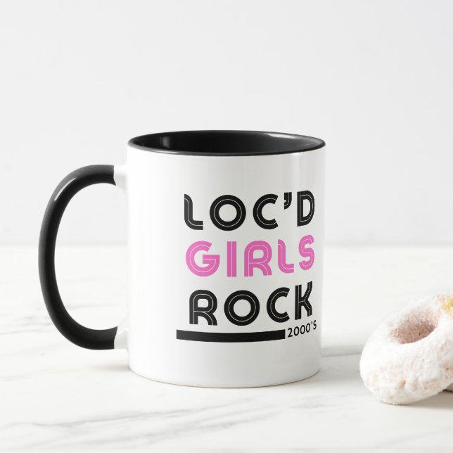 "Loc'd Girls Rock" Dreadlock Appreciation Mug (With Donut)