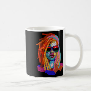 Loc'd Hair Art African American Woman Girl Black Q Coffee Mug