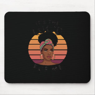 Loc'd Hair Black Queen Afro Woman Melanin Girl Art Mouse Pad
