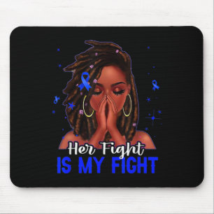 Loc'd Hair Black Woman Her Fight Is My Fight Diabe Mouse Pad